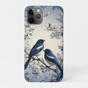 Blue And White Chinoiserie Birds And Blossoms iPhone 11 Pro Case