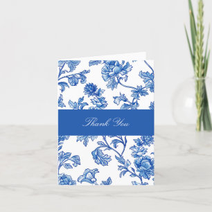Blue and White Chinoiserie Bridal Shower Thank You Card