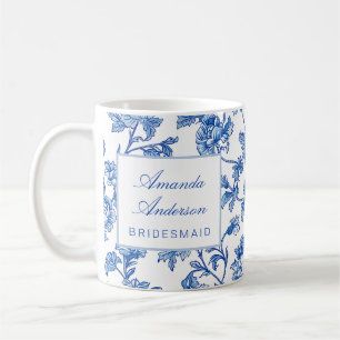 Blue and White Chinoiserie Bridesmaid Gift Coffee Mug