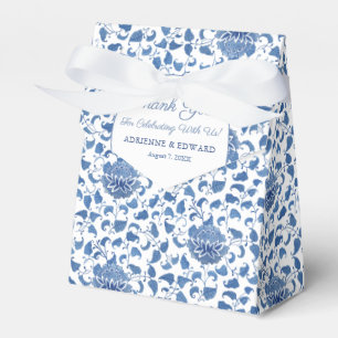 Blue And White Chinoiserie Chic Wedding Shower Favor Box