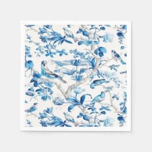 Blue and White Chinoiserie Decoupage Napkin