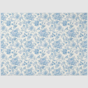 Blue and White Chinoiserie Decoupage Pattern Tissue Paper