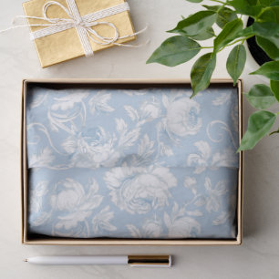 Blue and White Chinoiserie Decoupage Pattern Tissue Paper