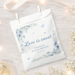 Blue and White Chinoiserie Elegant Bridal Shower Favour Bag