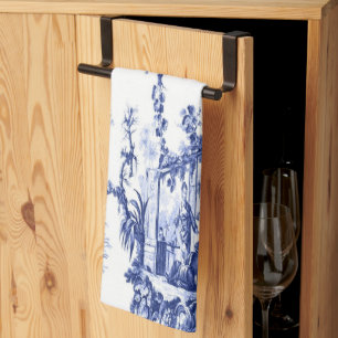 Blue and White Chinoiserie Kitchen Towel