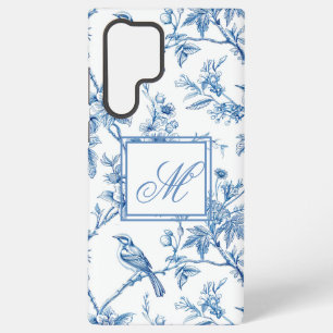 Blue and White Chinoiserie Monogram  Samsung Galaxy Case