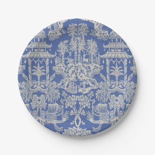 Blue and White Chinoiserie  Paper Plate