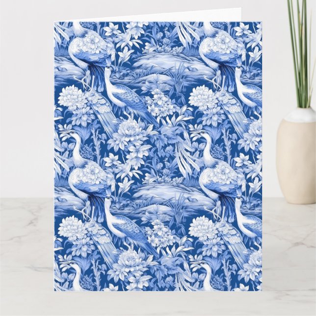 Blue and White Chinoserie Series Design 8 Card (Front)