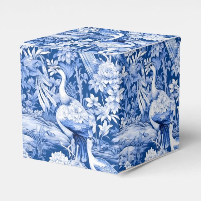 Blue and White Chinoserie Series Design 8 Favor Box (Front Side)