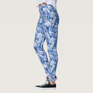Blue and White Chinoserie Series Design 8 Leggings
