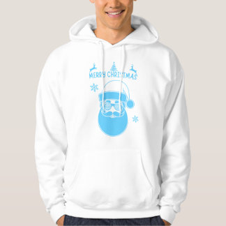 Blue and White Christmas Merry Christmas Hoodie