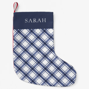 Blue and White Christmas Stocking