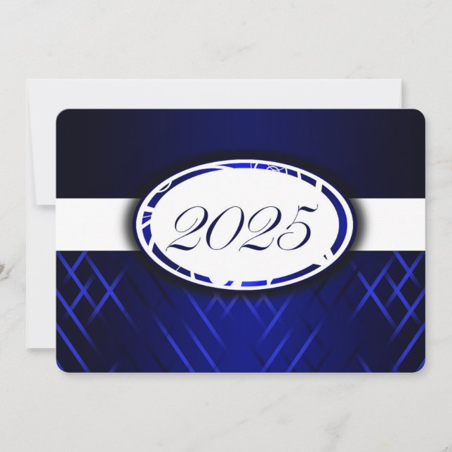 Blue and White Class of 2025 Invitations (Front)
