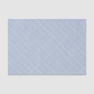 Blue And White Classic Greek Key Pattern Tissue Paper