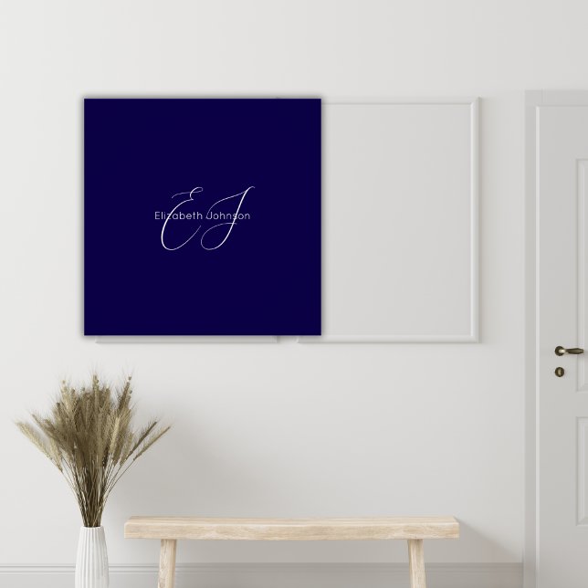blue and white classic minimalist name customized poster (Creator Uploaded)