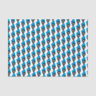 Blue and White College Colours Ice Cream Tissue Paper