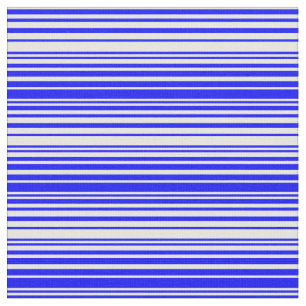 Blue and White Coloured Stripes Pattern Fabric