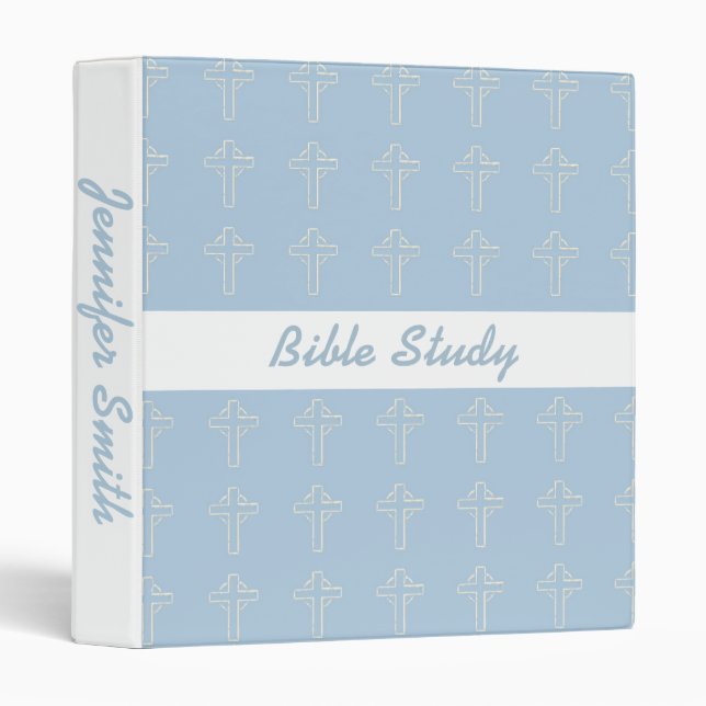 Blue and White Cross Binder (Front/Spine)