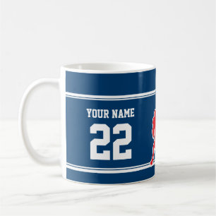 Blue and white customizable football team colours… coffee mug