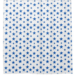 Blue And White Customizable Star Pattern