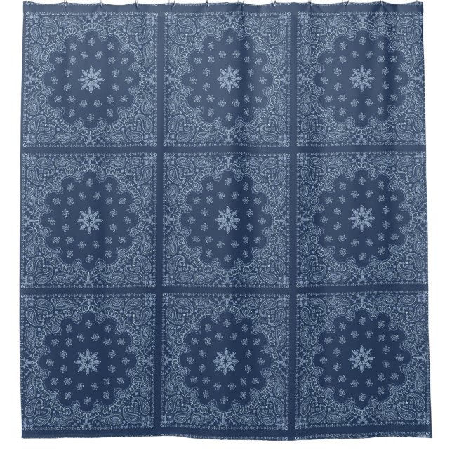 Blue and white decorative paisley pattern (Front)