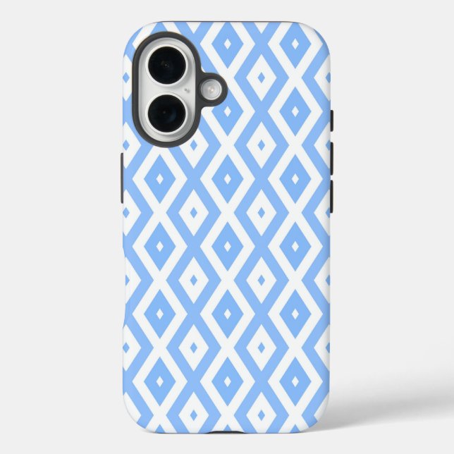 Blue and white diamond pattern Case-Mate iPhone case (Back)