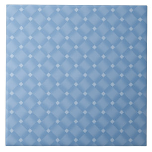 Blue and white diamond-shaped pattern tile