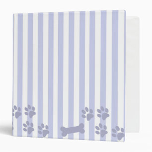 Blue And White Dog Bone Dog Print Binder