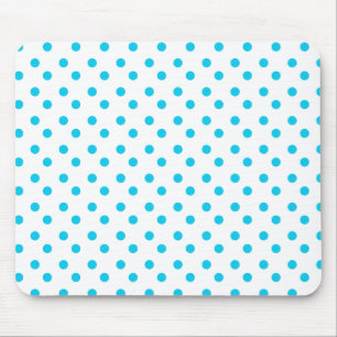 Blue and White Dots Mousepad