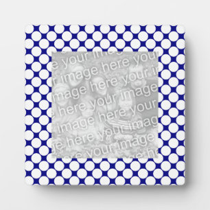 Blue and White Dots Plaque