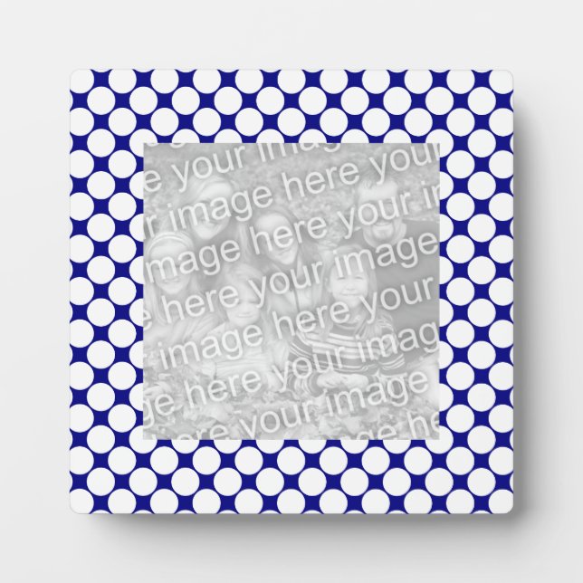 Blue and White Dots Plaque (Front)