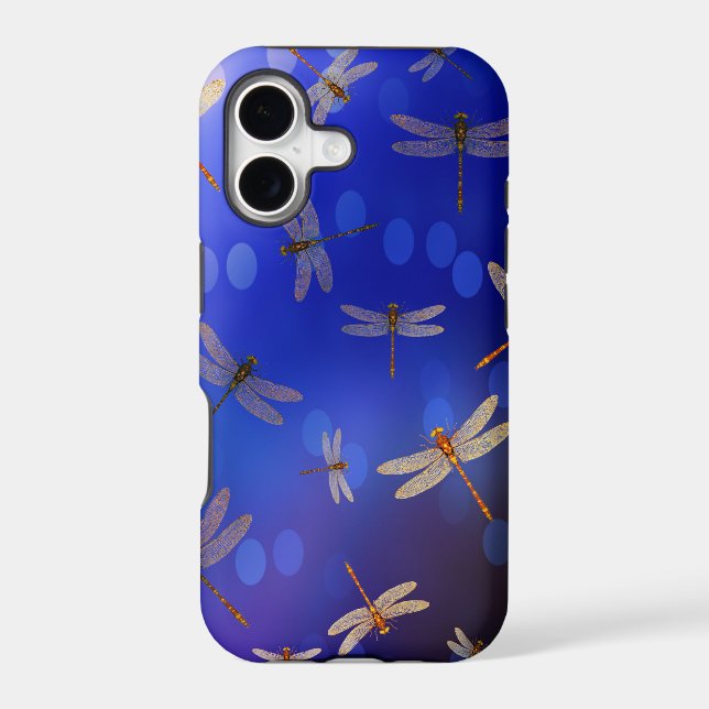 Blue And White Dragon Fly Pattern, (Back)