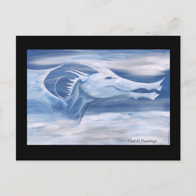 Blue and White Dragon Postcard (Front)