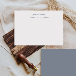 Blue and White Elegant Personalized Stationery Card