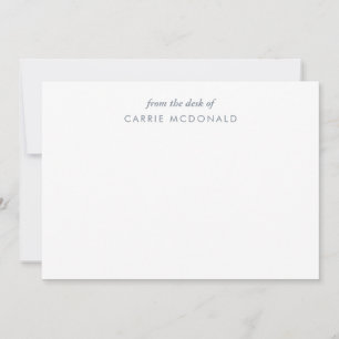 Blue and White Elegant Personalized Stationery Card