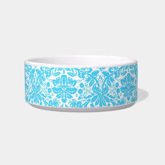 Blue and White Fancy Damask Patterned Bowl