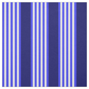 Blue and white five stripes pattern fabric