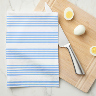Blue and white five stripes pattern kitchen towel