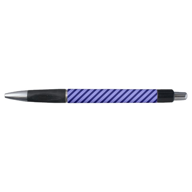 Blue and white five stripes pattern pen (Front)
