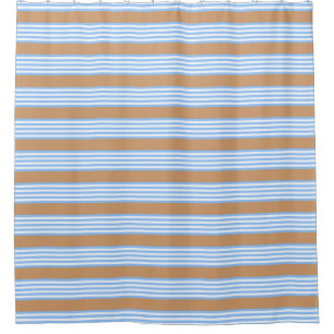 Blue and white five stripes pattern with tan