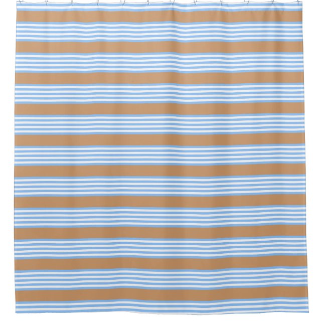 Blue and white five stripes pattern with tan (Front)