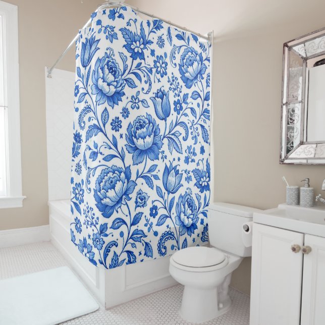 Blue and White Floral Elegance (In Situ)