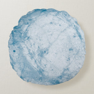 Blue and white floral mattress round pillow
