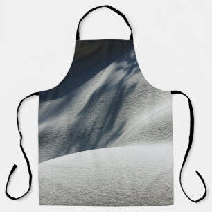 Blue and white floral textile apron