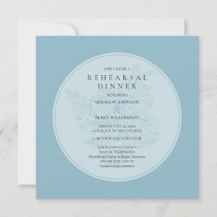 Blue and White Floral Wedding Rehearsal Dinner