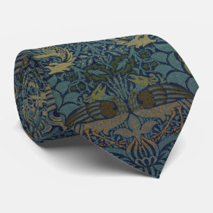 Blue and White Floral William Morris Medway Tie