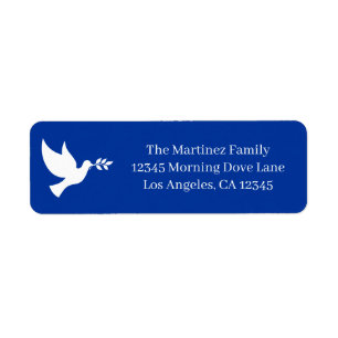 Blue and White Flying Peace Dove