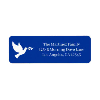 Blue and White Flying Peace Dove