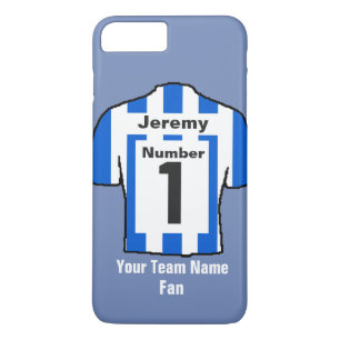 Blue and white Football Shirt Choose name and team Case-Mate iPhone Case