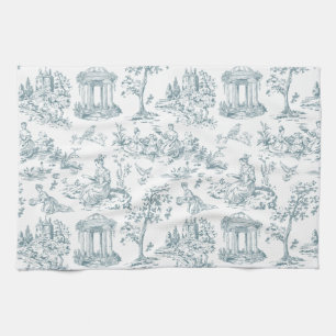 Blue and White French Toile Kitchen Towel